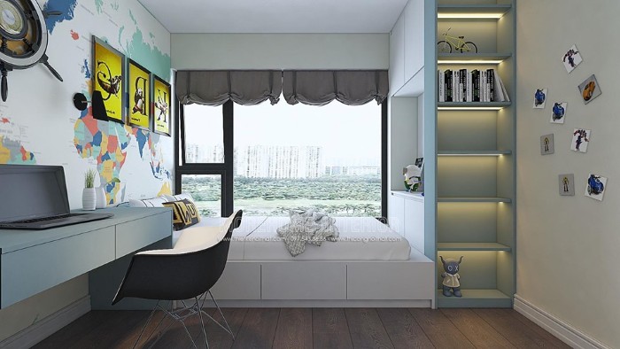 Thiết kế chung cư 2 phòng ngủ