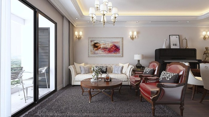 Thiết kế chung cư 2 phòng ngủ