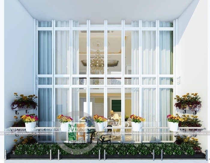 Thiết kế căn hộ sân vườn đẹp