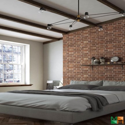 Giấy dán tường giả gạch Nhật Bản cho phòng ngủ
